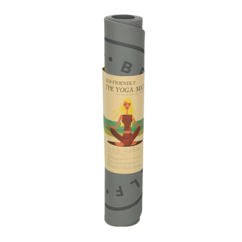 Mata do ćwiczeń jogi skakania na skakance wygłuszająca antypoślizgowa 125x61.5x0,6 cm szara Mata do ćwiczeń jogi skakania na skakance wygłuszająca antypoślizgowa 125x61.5x0,6 cm szara