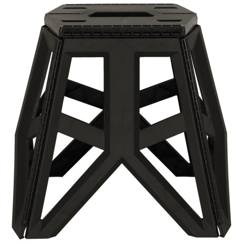 Taboret Składany Krzesełko Turystyczne Czarne Kempingowe Przenośne 39,5cm czarne Taboret Składany Krzesełko Turystyczne Czarne Kempingowe Przenośne 39,5cm czarne