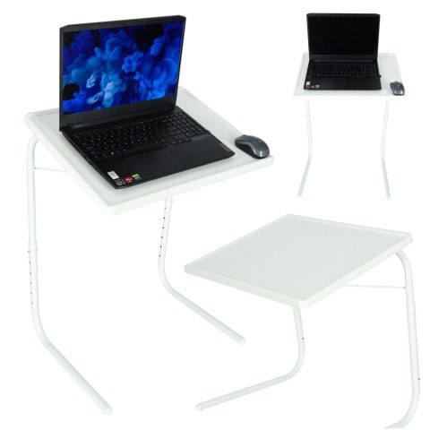 Stolik boczny pod laptopa składany 52x40 cm biały Stolik boczny pod laptopa składany 52x40 cm biały