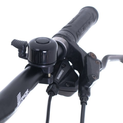 RALLEX Dzwonek rowerowy głośny metalowy na rower czarny RALLEX Dzwonek rowerowy głośny metalowy na rower czarny