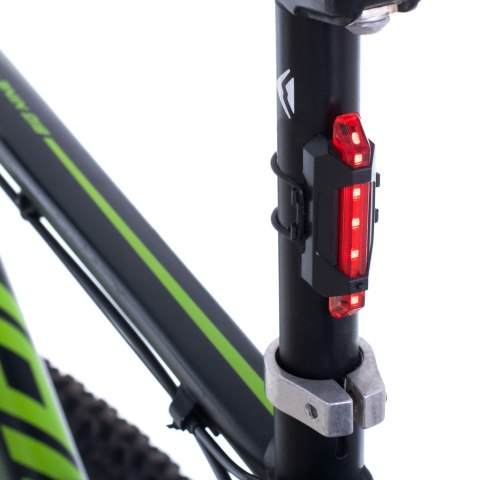 RALLEX Lampka rowerowa LED zestaw tył-przód na rower kierownicę USB RALLEX Lampka rowerowa LED zestaw tył-przód na rower kierownicę USB