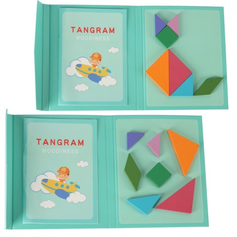 Tangram książeczka magnetyczna układanka klocki 3D Tangram książeczka magnetyczna układanka klocki 3D