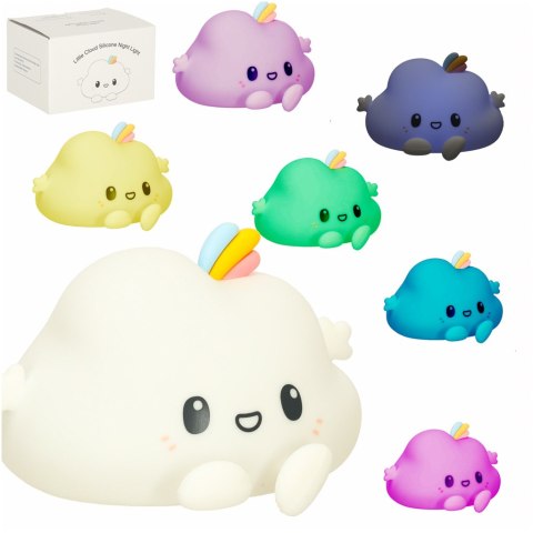 Lampka nocna dla dzieci silikonowa biała RGB chmurka Lampka nocna dla dzieci silikonowa biała RGB chmurka