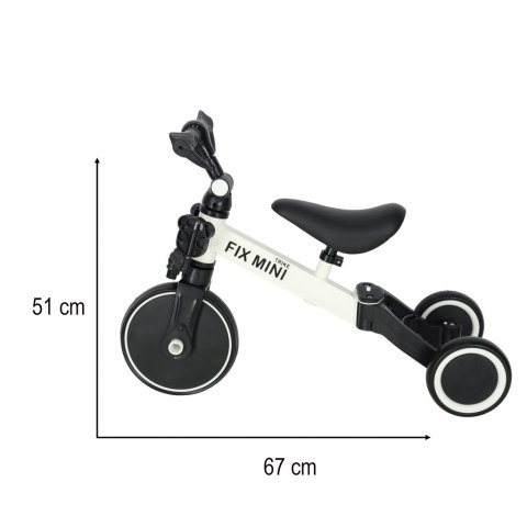 Rowerek Trike Fix Mini biegowy trójkołowy 3w1 z pedałami biały Rowerek Trike Fix Mini biegowy trójkołowy 3w1 z pedałami biały