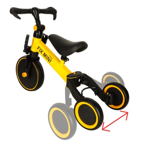 Rowerek Trike Fix Mini biegowy trójkołowy 3w1 z pedałami żółty Rowerek Trike Fix Mini biegowy trójkołowy 3w1 z pedałami żółty