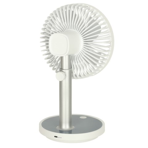 Wentylator wiatrak biurkowy bezprzewodowy 30cm biały Wentylator wiatrak biurkowy bezprzewodowy 30cm biały