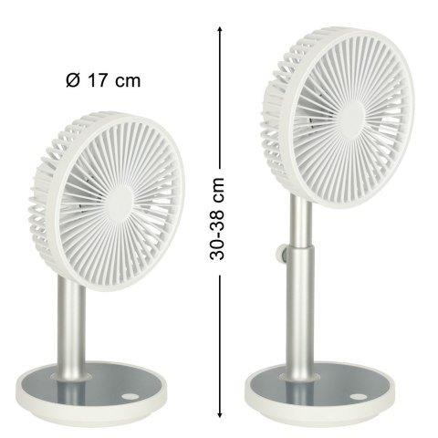 Wentylator wiatrak biurkowy bezprzewodowy 30cm biały Wentylator wiatrak biurkowy bezprzewodowy 30cm biały