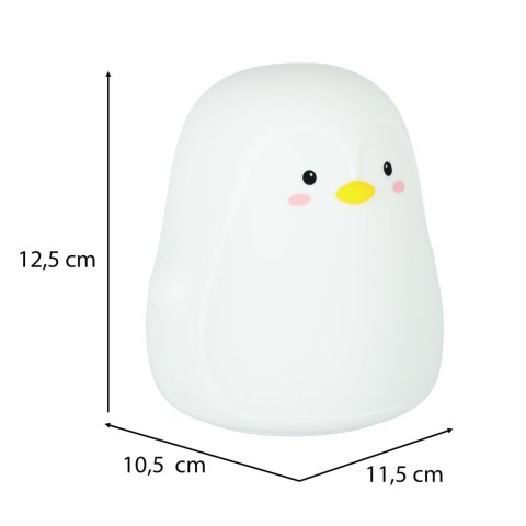 Lampka nocna dla dzieci silikonowa LED biała pingwinek Lampka nocna dla dzieci silikonowa LED biała pingwinek