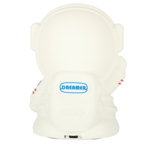 Lampka nocna dla dzieci silikonowa 8 LED USB biała astronauta Lampka nocna dla dzieci silikonowa 8 LED USB biała astronauta