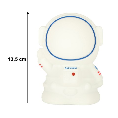 Lampka nocna dla dzieci silikonowa 8 LED USB biała astronauta Lampka nocna dla dzieci silikonowa 8 LED USB biała astronauta